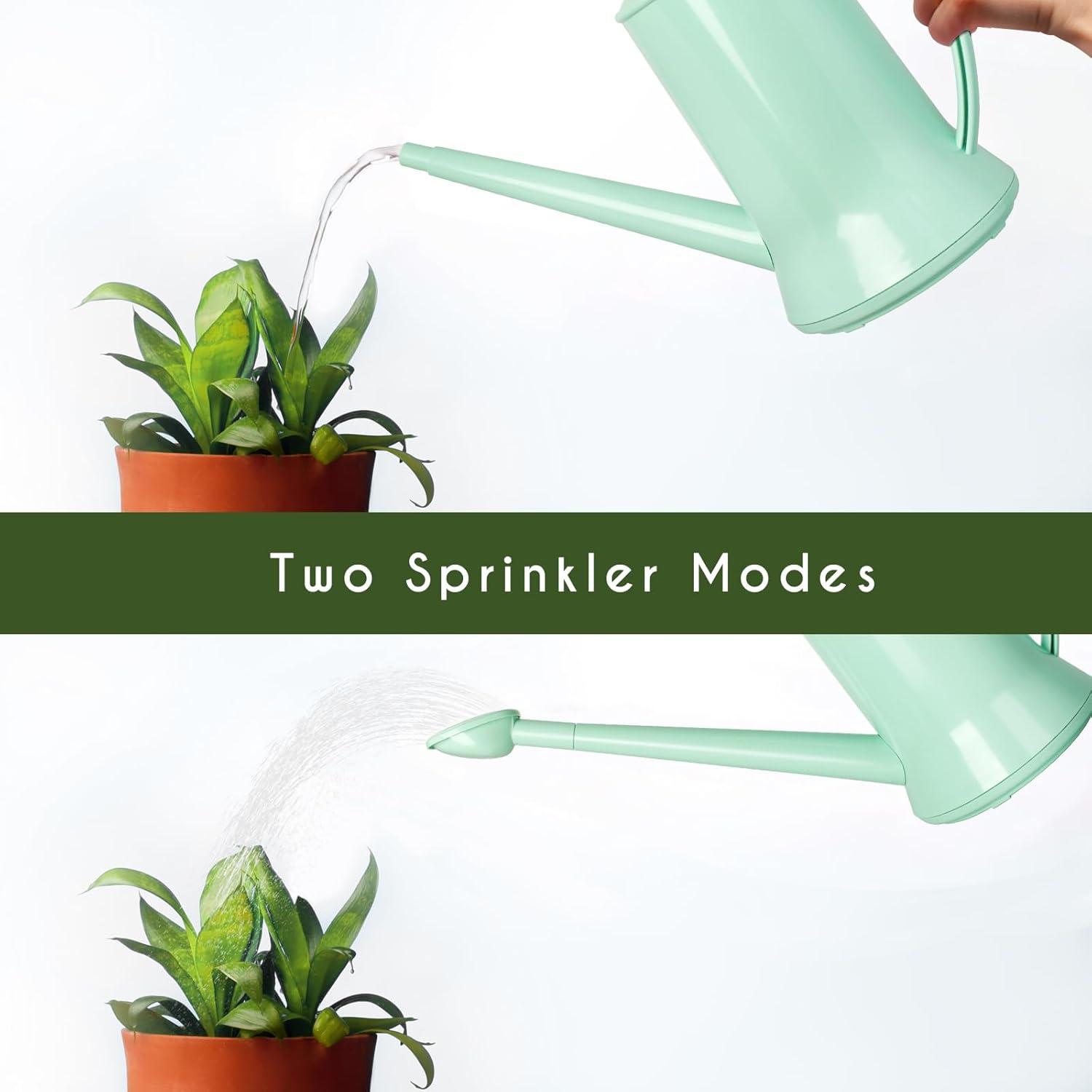 imageXXXFLOWER 12 Gallon Small Indoor Plant Watering Can 2L Long Spout Removable Nozzle Flower Watering Pot for Office House Indoor GardenPink67 ozGreen2L