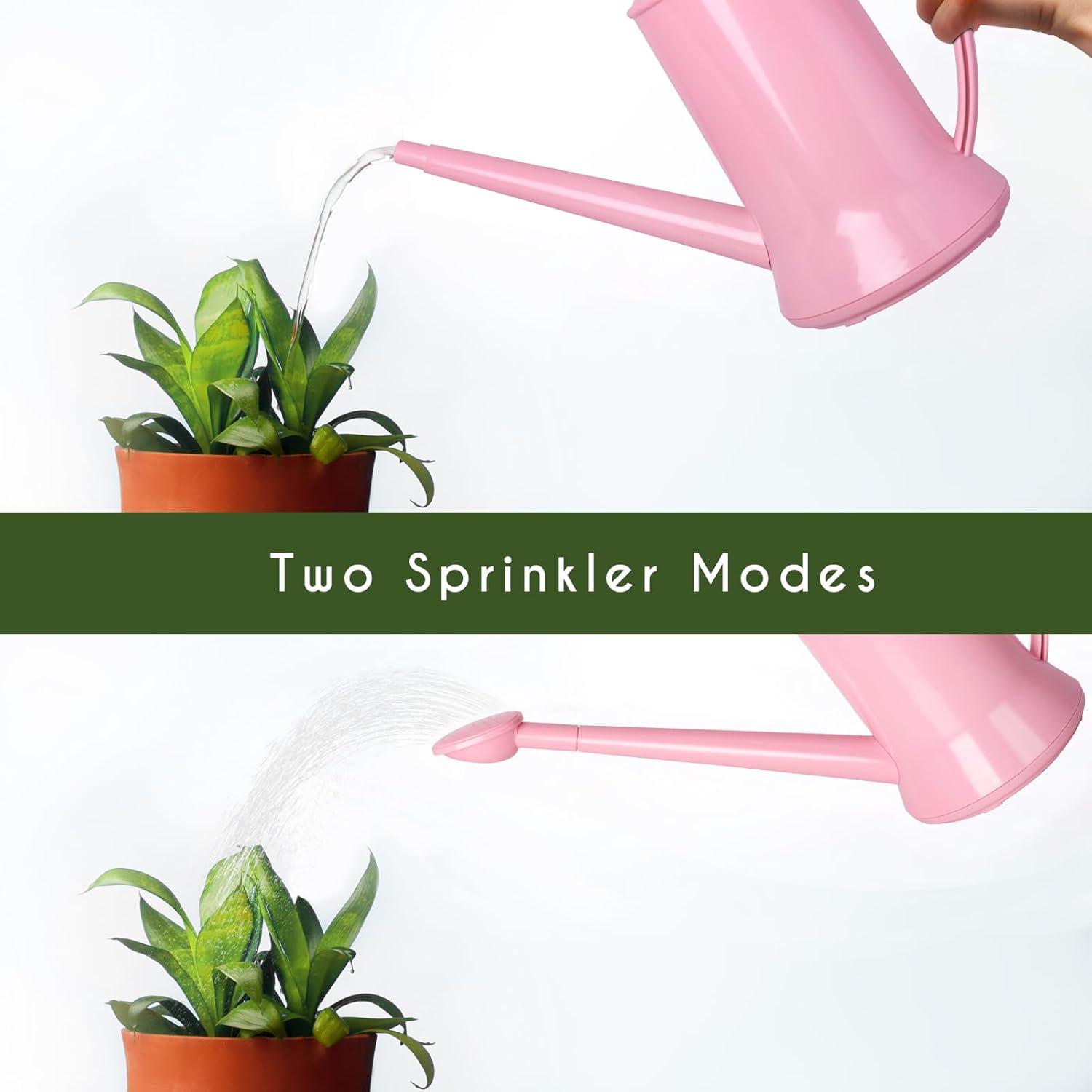 imageXXXFLOWER 12 Gallon Small Indoor Plant Watering Can 2L Long Spout Removable Nozzle Flower Watering Pot for Office House Indoor GardenPink67 ozPink2L