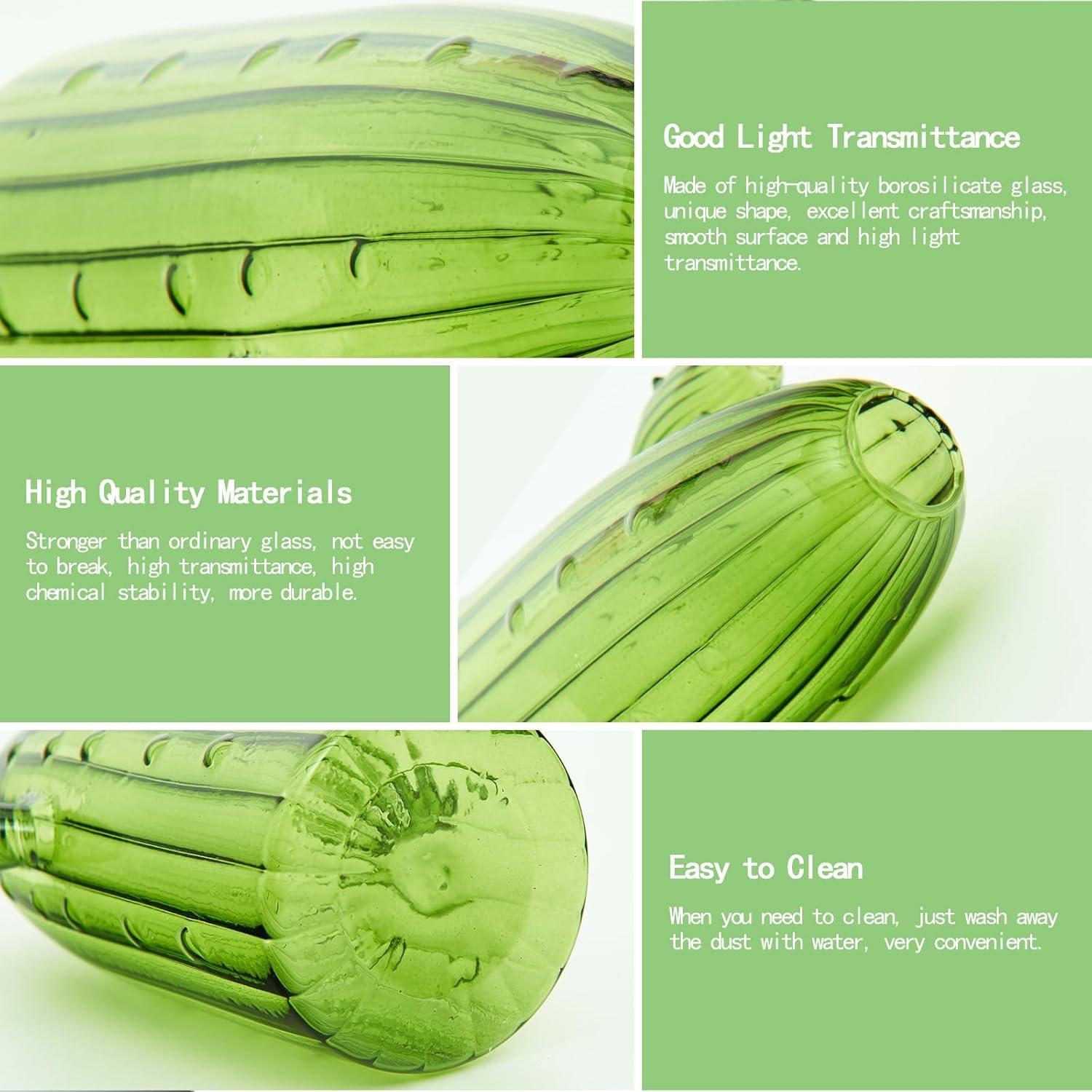 imageXXXFLOWER Cactus Plant Propagation Station Terrarium Jars for Plant Cuttings Air Plant Holders Unique Glass Flower Vase for Hydroponics Plants for Plant Lovers Home Garden Decor4PCS