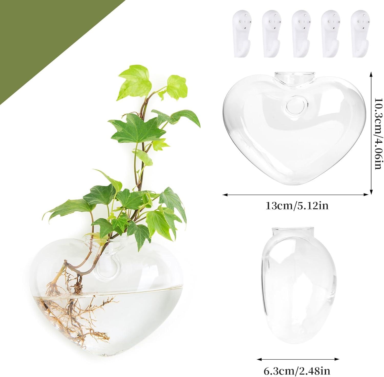 imageXXXFLOWER Plant Terrarium Wooden Stand Hydroponic Planter Bulb Glass Metal Swivel Holder Retro Air Plants Water Plants for Home Office DecorationGifts for Plant Lover Wife Mom 2 Love Bulb Vase4 Love Wall Hanging