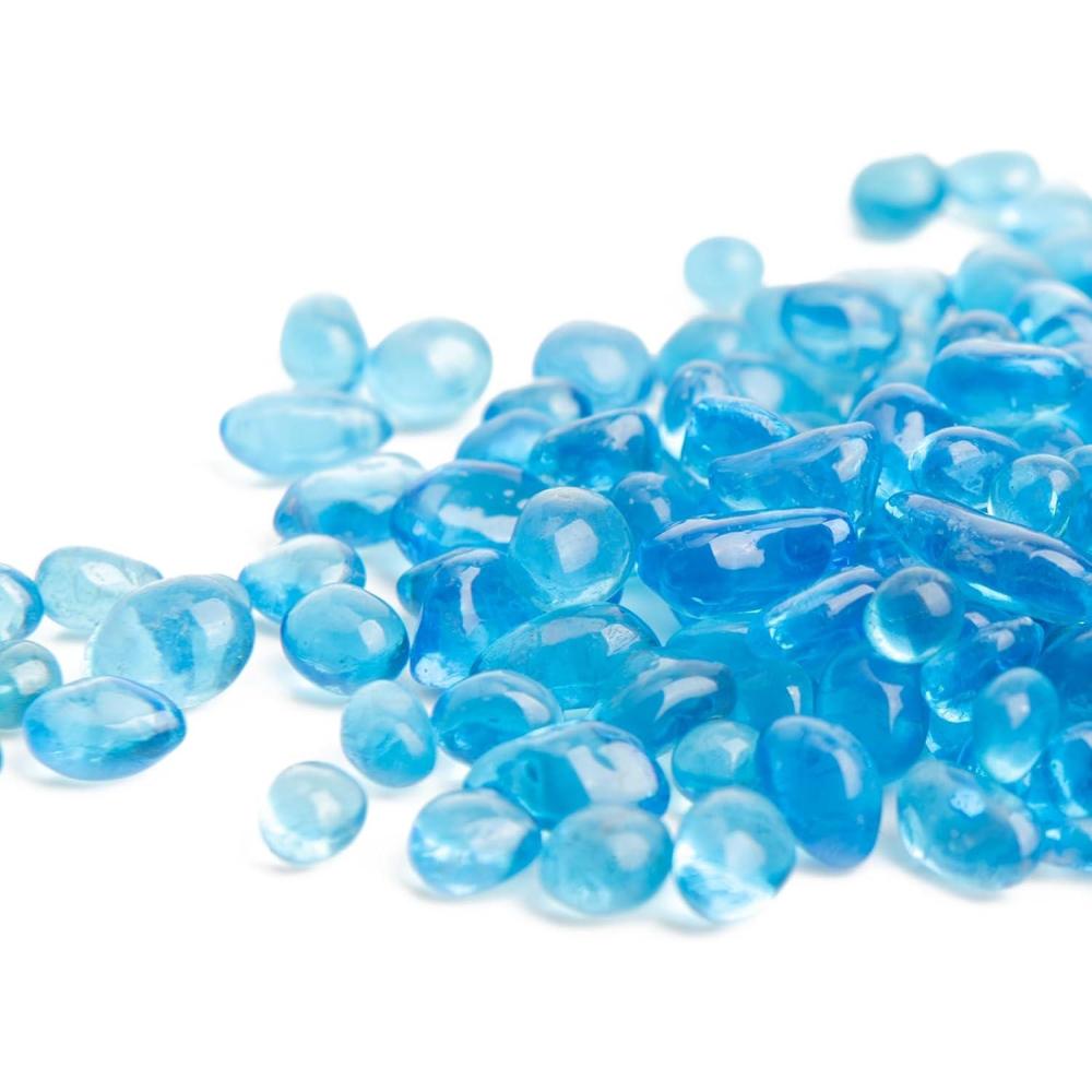 imageXXXFLOWER Glass Beads for Vase Filler 012024 Inch Blue White Glass Rocks for Vases Decorative Glass Gems Stones for Crafts and Aquariums Colorful Glass Marbles and Pebbles for DIY ProjectsBlue