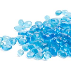 XXXFLOWER Glass Beads for Vase Filler 0.12-0.24 Inch Blue White Glass Rocks for Vases Decorative Glass Gems Stones for Crafts and Aquariums Colorful Glass Marbles and Pebbles for DIY Projects(Blue)