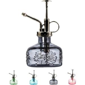 XXXFLOWER Glass Plant Mister Spray Bottle for Indoor Plant Spritzer Succulent Watering Bottle(Gray)