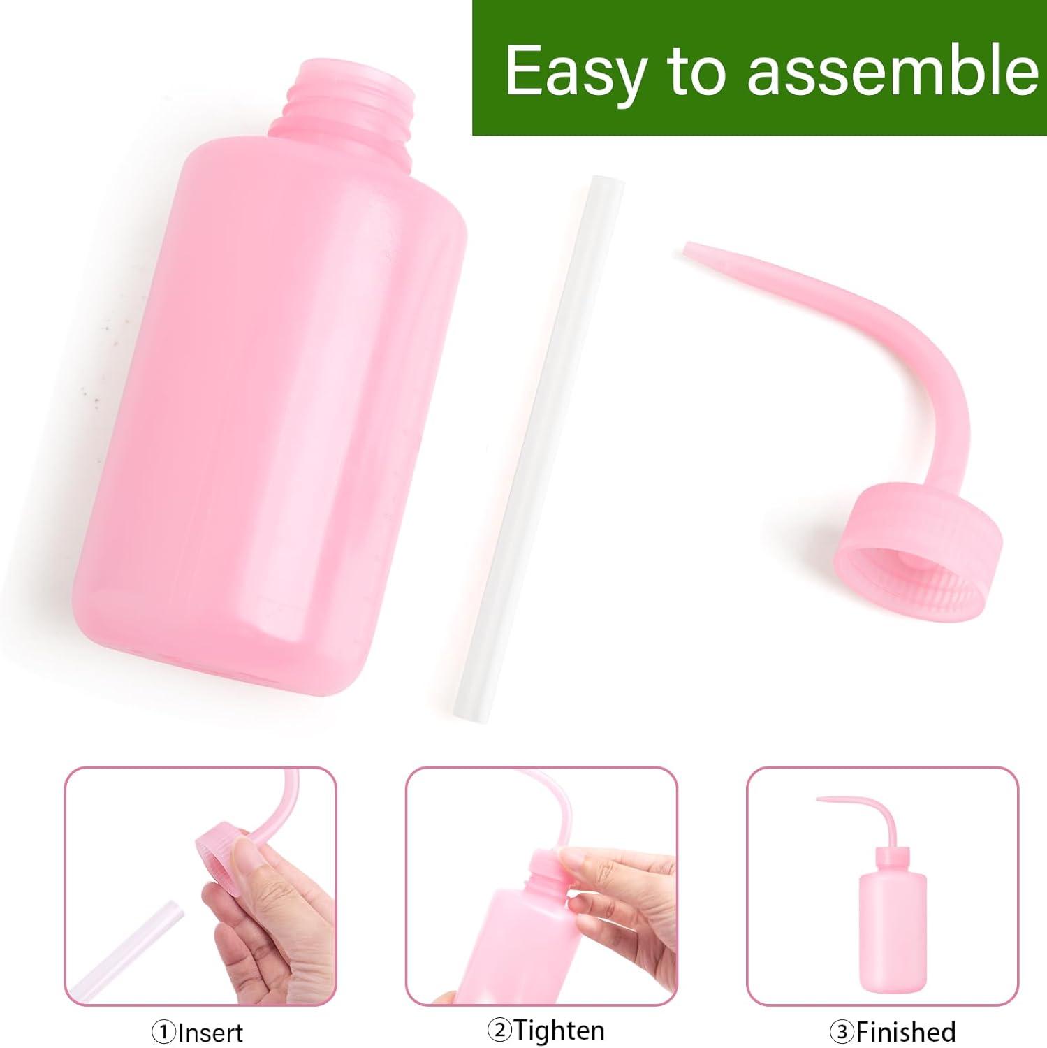 imageXXXFLOWER 2Pcs Watering CanSmall Squeeze Bottles for LiquidsSucculent Watering Bottle with Bend Mouth250 ML Water Spray Bottle for Plants FlowersPink