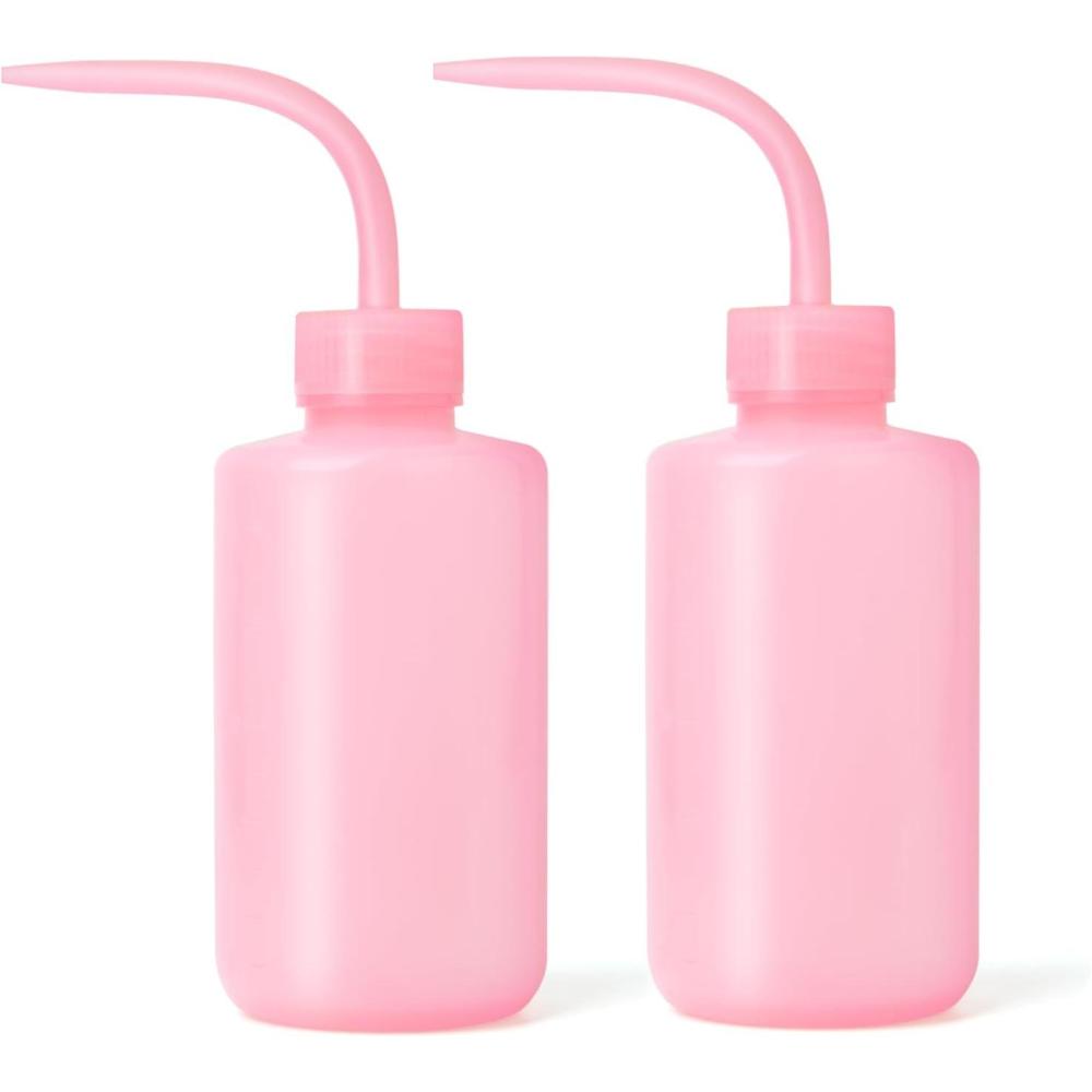 imageXXXFLOWER 2Pcs Watering CanSmall Squeeze Bottles for LiquidsSucculent Watering Bottle with Bend Mouth250 ML Water Spray Bottle for Plants FlowersPink