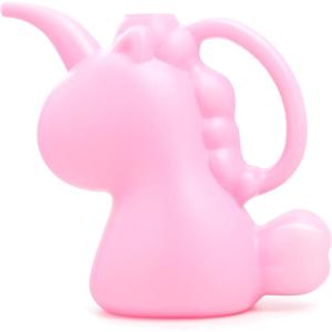 XXXFLOWER Unicorns Indoor Watering Can, 1 L Cute Animal Water Cans, Novelty Unicorns Shape Watering Pot for Office House Indoor Garden（White）(Pink)