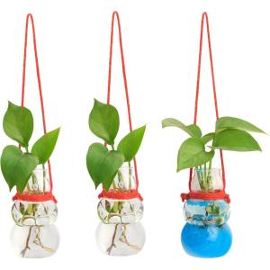 XXXFLOWER 3Pcs Tree-Shaped Glass Planter Christmas Tree Decorations for Tabletop Hydroponics Home Office Garden Green Propagation Station Vase for Flowers Gifts for Plant Lovers（Plant NOT Included）(3 Snowman)